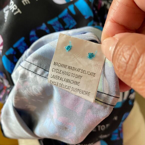 SUGAR Shirt Men's 2XL Colorful All-Over Print Dress Long Sleeve Flip Cuff - Picture 11 of 12